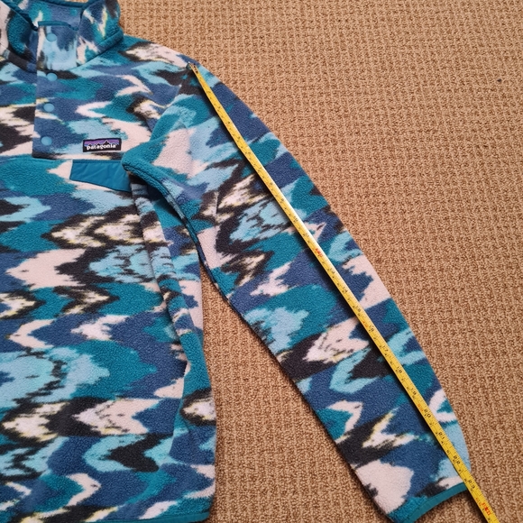 Patagonia Synchilla Snap-T Pullover Women's Trout Tales Elwha Blue Size S - Picture 15 of 15